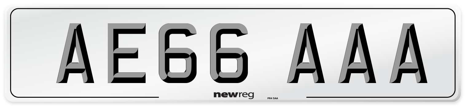 AE66 AAA Number Plate from New Reg